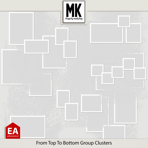 From Top To Bottom Group Clusters Digital Art - Digital Scrapbooking Kits