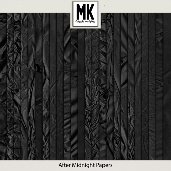After Midnight Papers Digital Art - Digital Scrapbooking Kits