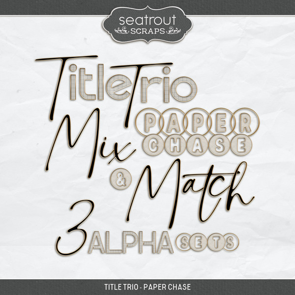 Title Trio - Paper Chase Digital Art - Digital Scrapbooking Kits