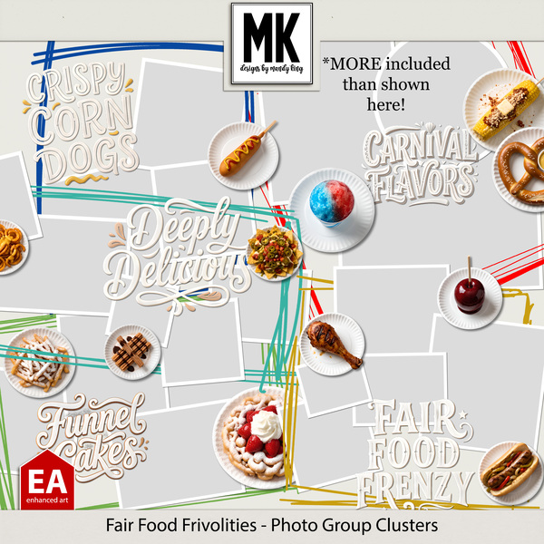 Fair Food Frivolities - Photo Group Clusters Digital Art - Digital Scrapbooking Kits