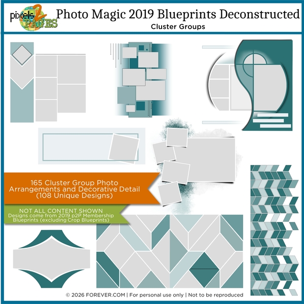 Photo Magic 2019 Blueprints Deconstructed Digital Art - Digital Scrapbooking Kits