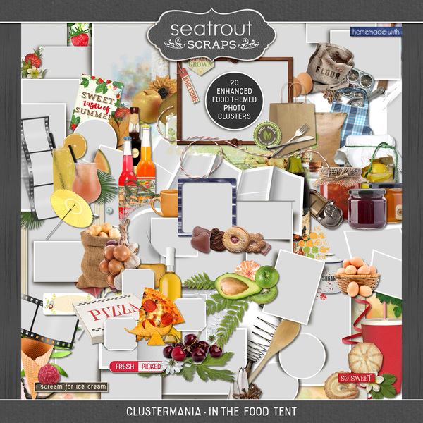 ClusterMania - In the Food Tent Digital Art - Digital Scrapbooking Kits