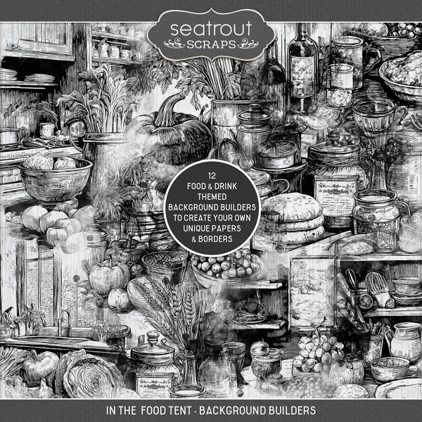 In the Food Tent - Background Builders Digital Art - Digital Scrapbooking Kits