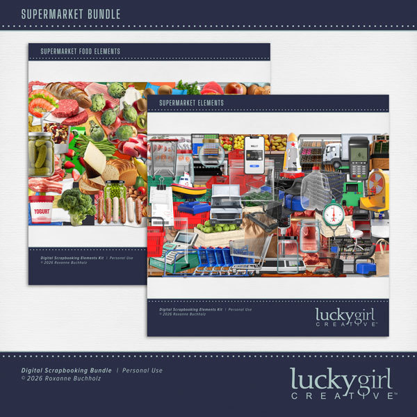 Supermarket Bundle Digital Art - Digital Scrapbooking Kits
