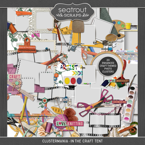 ClusterMania - In the Craft Tent Digital Art - Digital Scrapbooking Kits