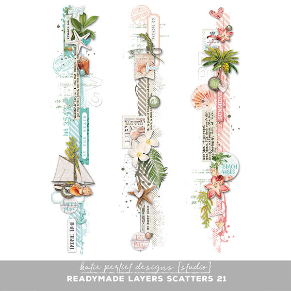 Readymade Layers Scatters Clusters 21 Digital Art - Digital Scrapbooking Kits