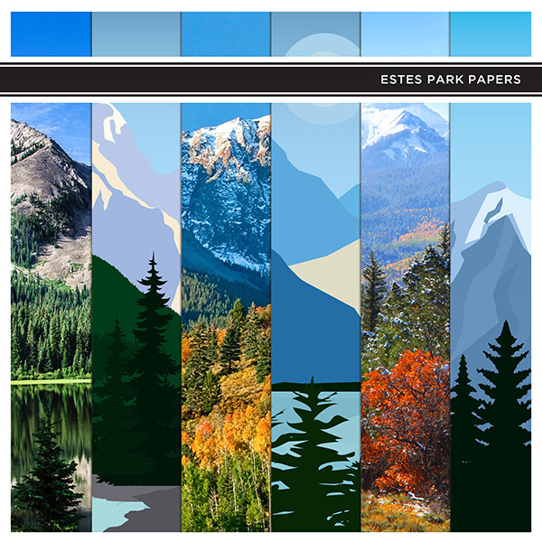Estes Park Papers Digital Art - Digital Scrapbooking Kits