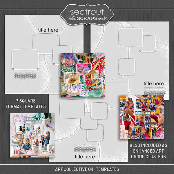 Art Collective 04 - Templates Digital Art - Digital Scrapbooking Kits