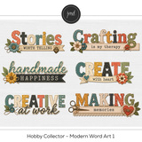 Hobby Collector Modern Word Art Bundle