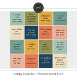 Hobby Collector Modern Word Art Bundle