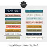 Hobby Collector Modern Word Art Bundle