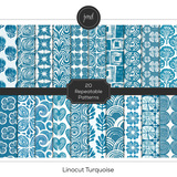 Linocut Cool Tones Bundle