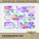 Ocean Daydream Word Art Stickers