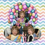 Kids Birthday Watercolor Elements