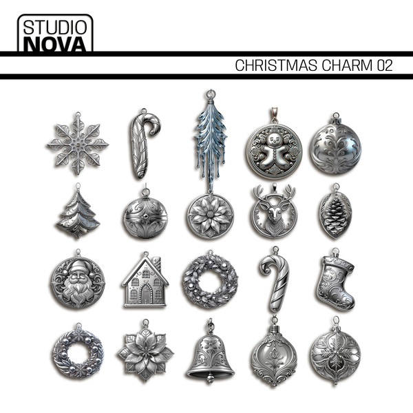 Christmas Charm 02 Digital Art - Digital Scrapbooking Kits