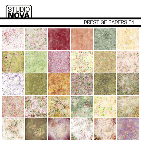 Prestige Papers 04 Digital Art - Digital Scrapbooking Kits