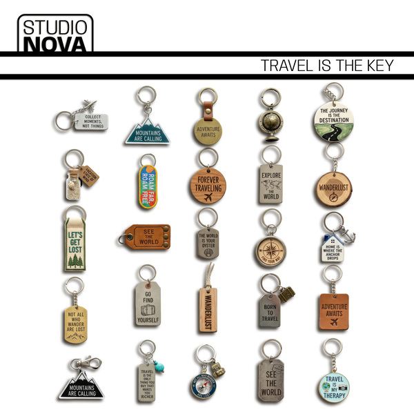 Travel Is The Key Digital Art - Digital Scrapbooking Kits