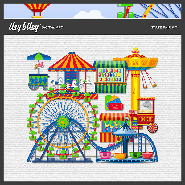 State Fair Kit Digital Art - Digital Scrapbooking Kits