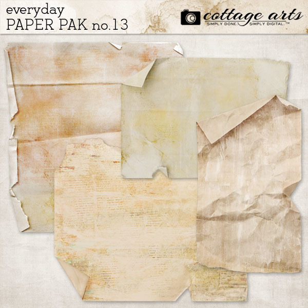 Everyday 13 Paper Pak Digital Art - Digital Scrapbooking Kits