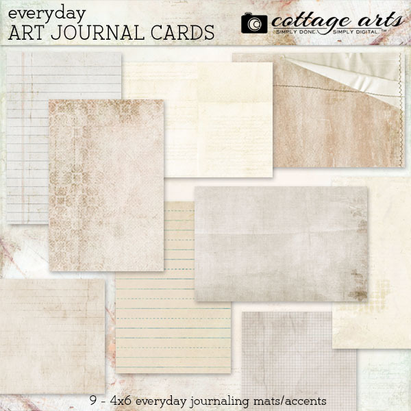 Everyday Art Journal Cards Digital Art - Digital Scrapbooking Kits