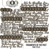 Fragments of the Past
