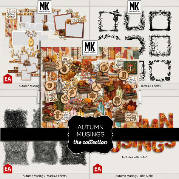 Autumn Musings - The Collection Digital Art - Digital Scrapbooking Kits