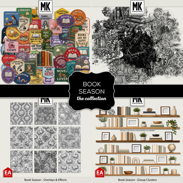 Book Season - The Collection Digital Art - Digital Scrapbooking Kits
