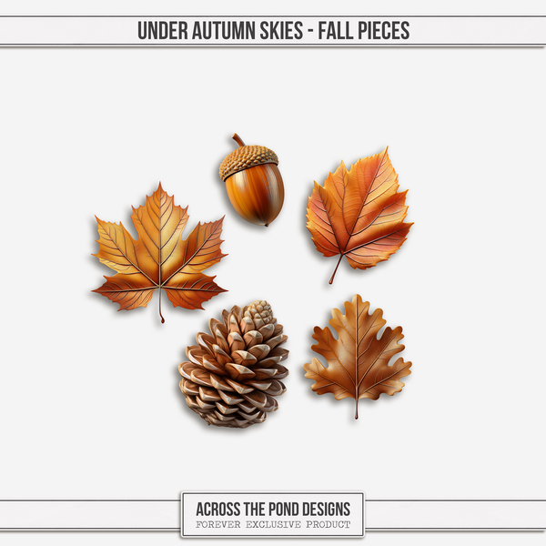 Under Autumn Skies - Fall Pieces Digital Art - Digital Scrapbooking Kits