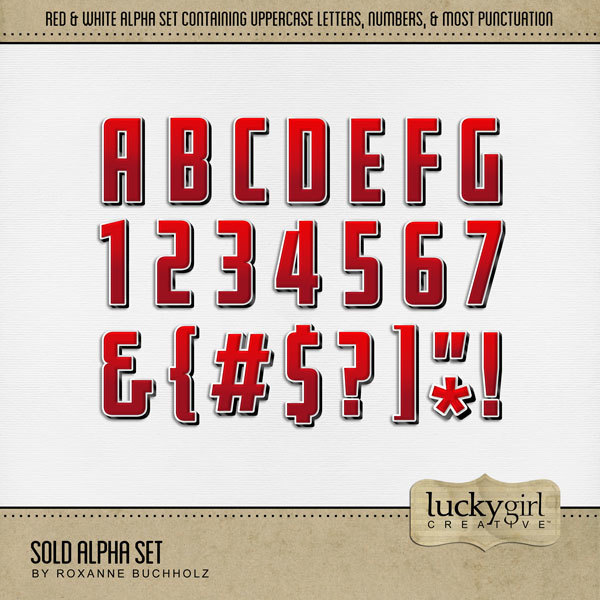 Sold Alpha Set Digital Art - Digital Scrapbooking Kits