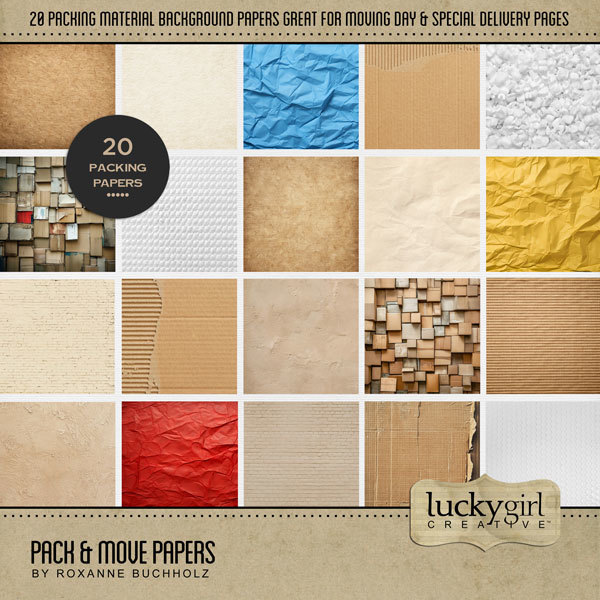 Pack & Move Papers Digital Art - Digital Scrapbooking Kits