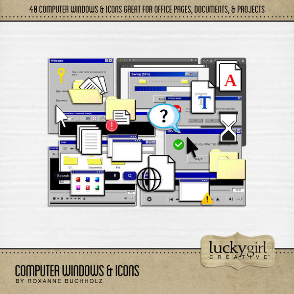 Computer Windows & Icons Digital Art - Digital Scrapbooking Kits