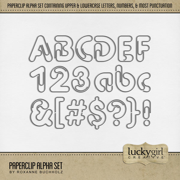 Paperclip Alpha Set Digital Art - Digital Scrapbooking Kits