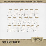 Taped Up Notes Alpha Set