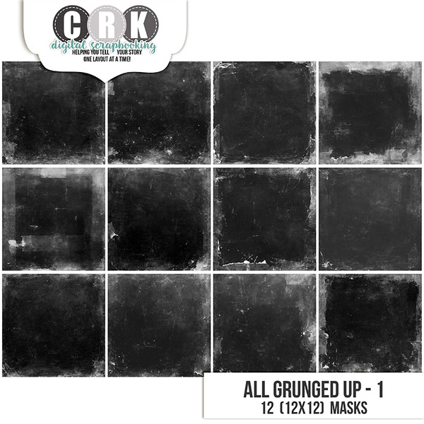 All Grunged Up 1 Digital Art - Digital Scrapbooking Kits