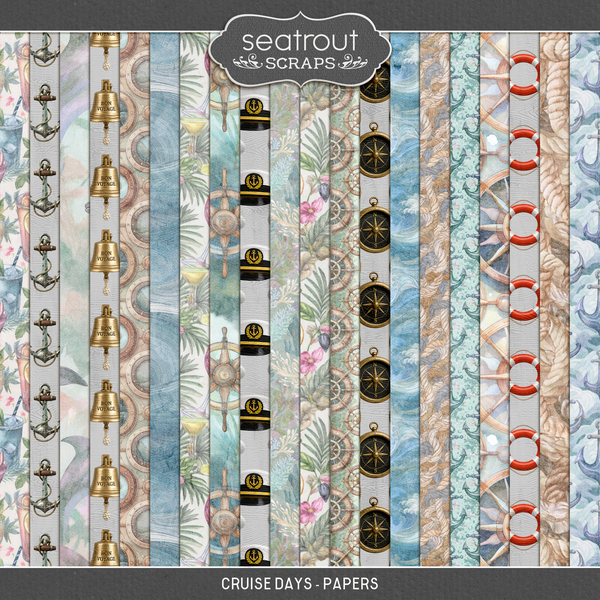 Cruise Days - Papers Digital Art - Digital Scrapbooking Kits