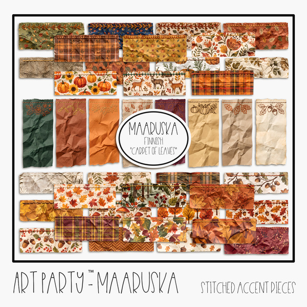 Maaruska - Stitched Accent Pieces Digital Art - Digital Scrapbooking Kits