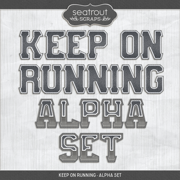 Keep On Running - Alpha Set Digital Art - Digital Scrapbooking Kits