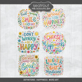 Definitions - Happiness - Word Art
