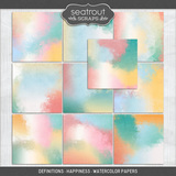 Definitions - Happiness - Watercolor Papers