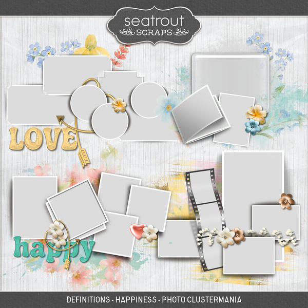 Definitions - Happiness - Photo ClusterMania Digital Art - Digital Scrapbooking Kits