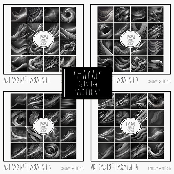 Hayai - Sets 1-4 Digital Art - Digital Scrapbooking Kits