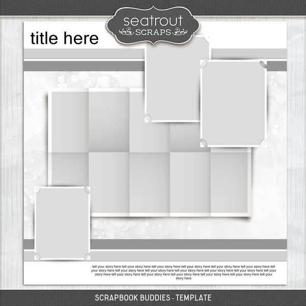 Scrapbook Buddies - Template Digital Art - Digital Scrapbooking Kits