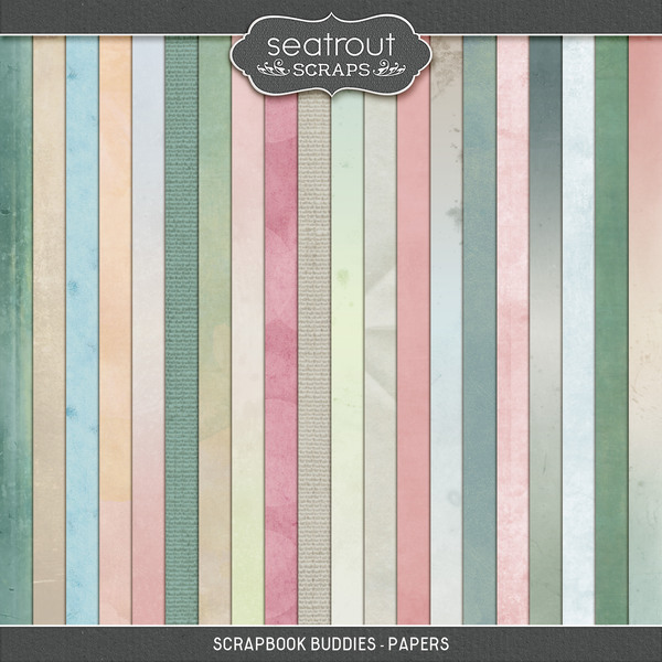 Scrapbook Buddies - Papers Digital Art - Digital Scrapbooking Kits