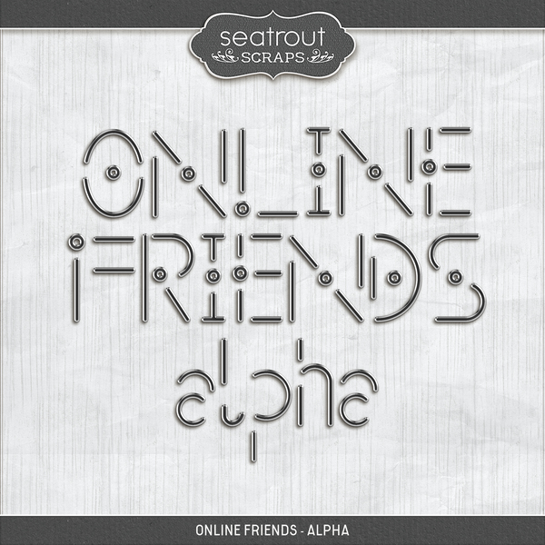 Online Friends - Alpha Digital Art - Digital Scrapbooking Kits