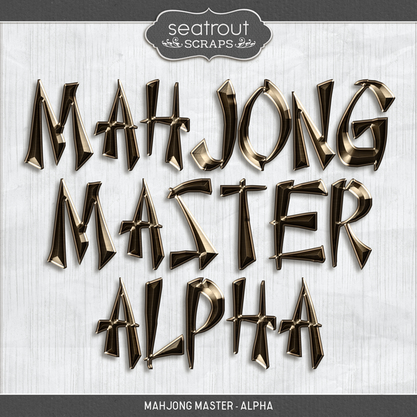 Mahjong Master - Alpha Digital Art - Digital Scrapbooking Kits