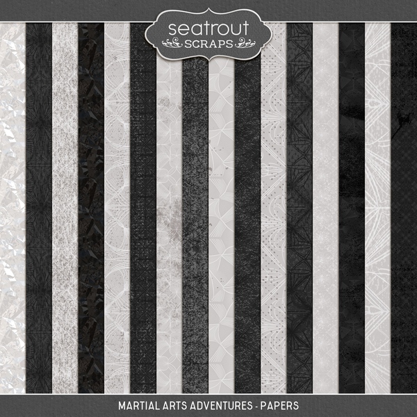 Martial Arts Adventures - Papers Digital Art - Digital Scrapbooking Kits