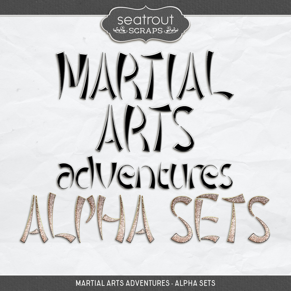 Martial Arts Adventures - Alpha Sets Digital Art - Digital Scrapbooking Kits