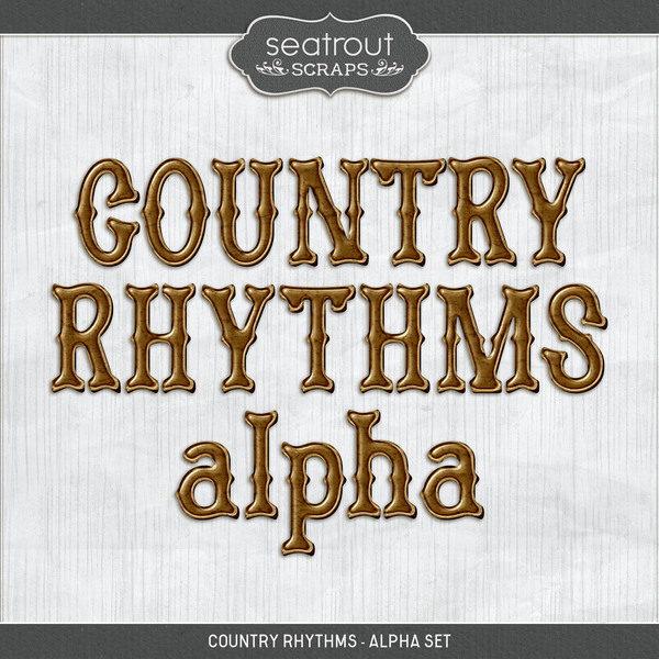 Country Rhythms - Alpha Set Digital Art - Digital Scrapbooking Kits