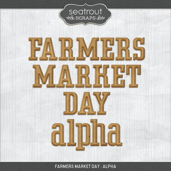 Farmers Market Day - Alpha Digital Art - Digital Scrapbooking Kits
