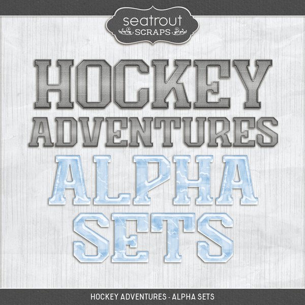 Hockey Adventures - Alpha Sets Digital Art - Digital Scrapbooking Kits